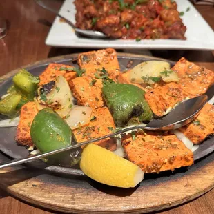 a plate of food on a table