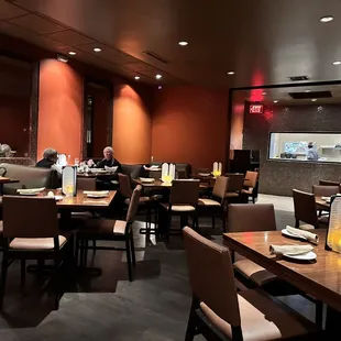 the dining area of a restaurant