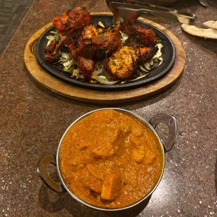 a variety of indian food