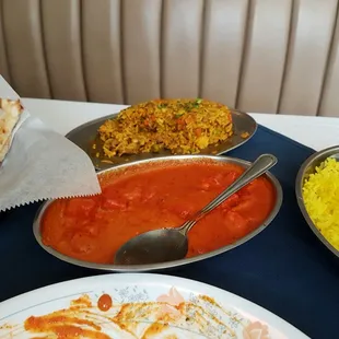 Panner Makhani and Vegetable Biryani