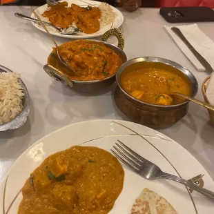 a table of indian food