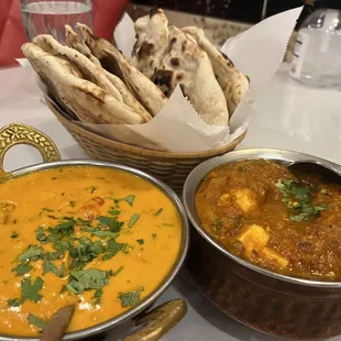 73. Chicken Tikka Masala and 57. Shahi Paneer Dish