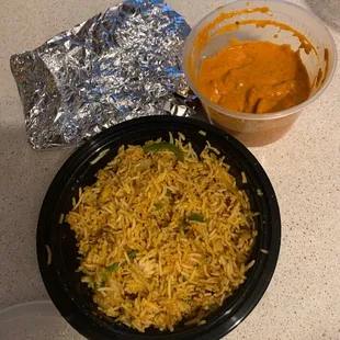 Flavor is there but small portions and no spice.