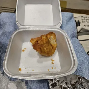 One of the Two Samosas that are delicious lol