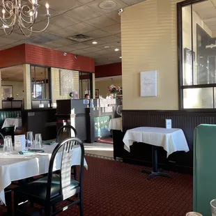 the dining area of a restaurant
