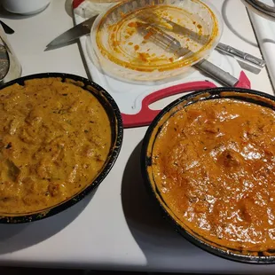 Navratan korma, chicken tiki masala hot spice level