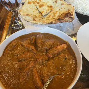 Butter Chicken, Naan Bread