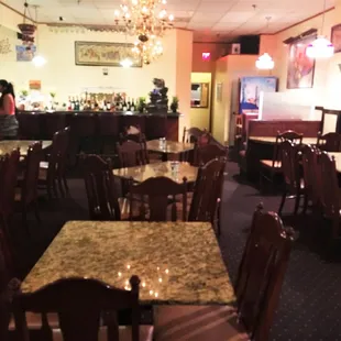 the interior of the restaurant