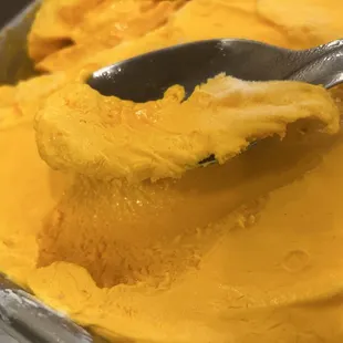 The yummy homemade mango ice cream. Everyone&apos;s favorite!!