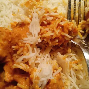 Rice and tikka