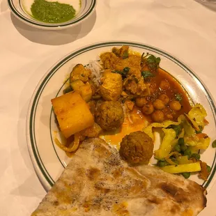 a plate of food on a table