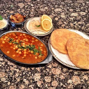 Chana Masala and Bhatura.