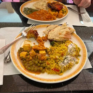 a plate of food on a table