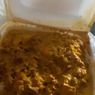 So sad I like this place food taste great but  This was Butter Chicken,usually should be separate ,