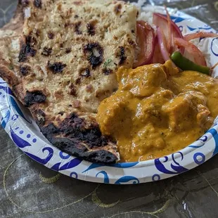 Butter Chicken, Garlic Naan