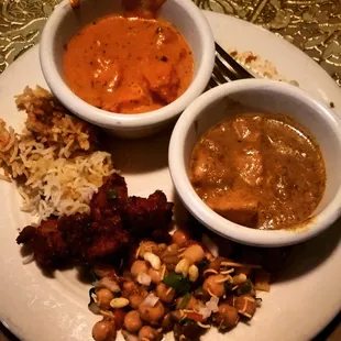 A small sampling from the lunch buffet (20 options). Love the chickpea salad.