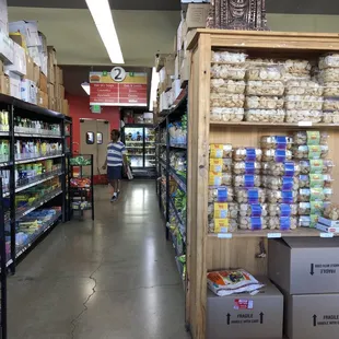 shelves of food and goods