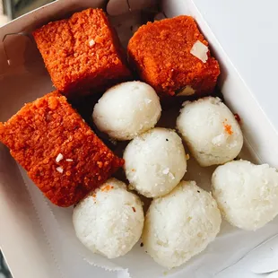 Gajar Ki Burfi (Carrot Burfi) &amp; Dry Rasgulla
