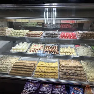 a display of sweets and sweets