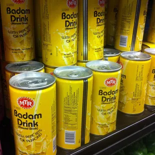 Badam Drink - an almond drink mix. Almonds are soaked and ground to a fine paste with a little milk, sugar, cardamom and rosewater