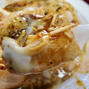 a spoon full of food