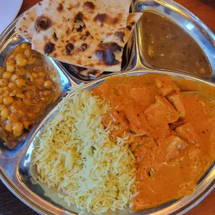 Chicken Makhani Thali aka Butter Chicken Meal - go to favorite