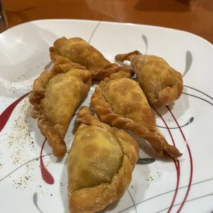 Samosa. Missing one piece because I couldn't wait.