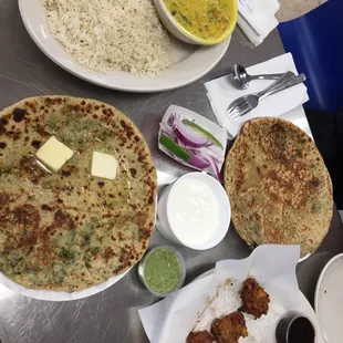 a variety of food items