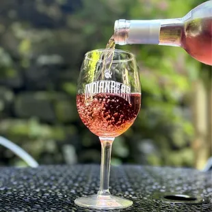 Enjoy a glass of wine in the secret garden