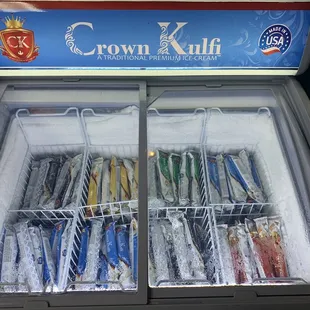 Ice cream (?) freezer near reception desk