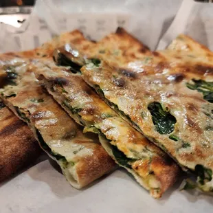 Spinach naan