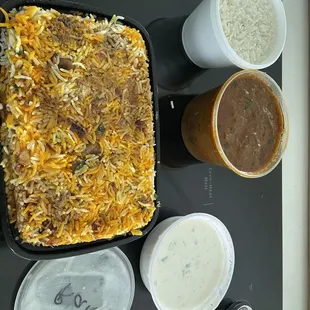 Take out - filled to the rim and over the rim.  So nice!