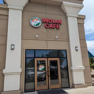 entrance to indian cafe