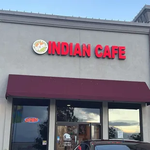 the front of the restaurant
