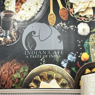 Interesting graphic on the inside wall of this restaurant