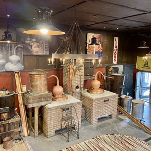 the interior of the distillery