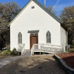 a small white church