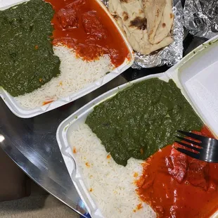 $9.99 2 item combo before 8pm! Such a good deal! (Palak Paneer &amp; Chicken Tikka Masala)