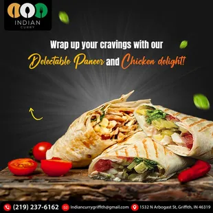 Satisfy your cravings with our delectable Paneer and Chicken delight!  Order online now at #IndianCurry and indulge in a flavorful feast!