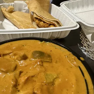 Chicken tikka Dosa &amp; Masala