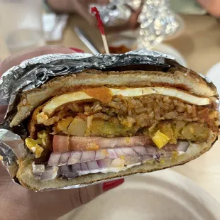 Veggie Burger with Paneer Tikki