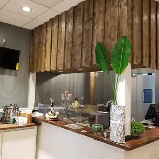 Nice looking Kitchen Counter and Cash Register setup