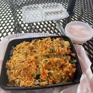 Veggie rice with eggs