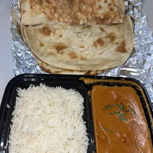 Butter Chicken and naan