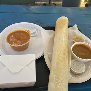 Masala Dosa and Butter Chicken