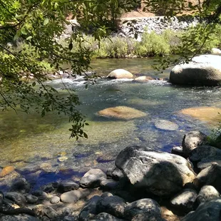 River hole right across the street