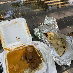 Chicken Tikka Masala Goat Curry Garlic Naan