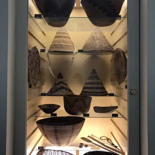 Exquisite baskets made by various California tribes.