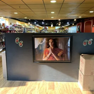 As you enter the store you are welcomed by the Indian curtesy way.