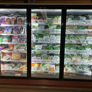 The frozen items are available in abundance.